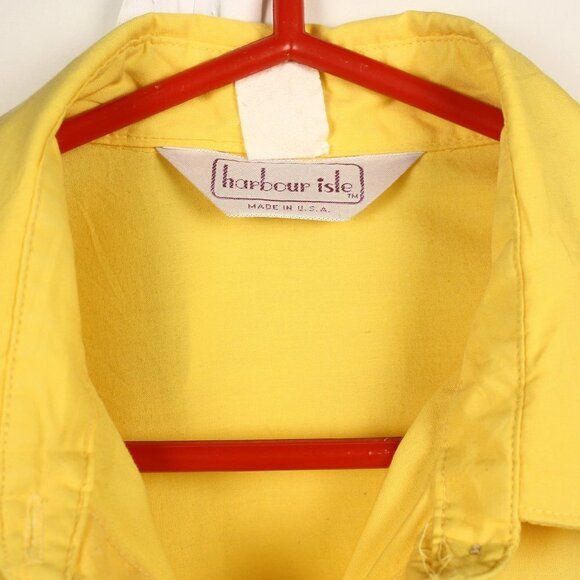 Harbour Isle Yellow Button Up Blouse - Double Breast Pocket - Sz XL - Picture 5 of 6
